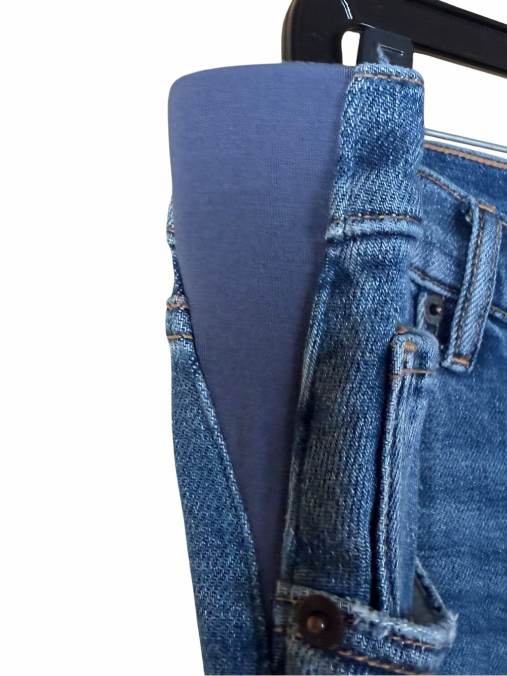 HATCH Maternity Jeans Size 28 Blue Indigo Medium Wash Belly Stretch Panels - Picture 4 of 8